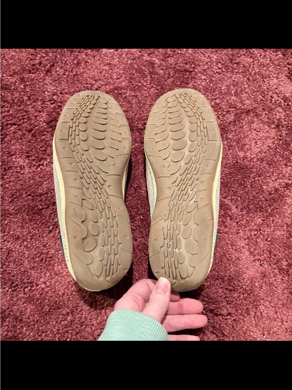 Eastland Beige Leather Boat Shoes with Brown Laces
